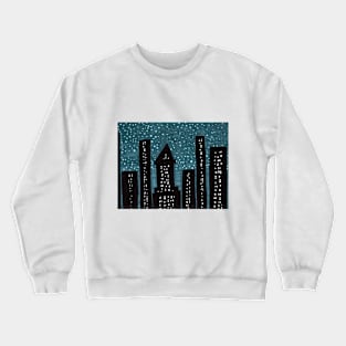 Snowy Night In New York City Crewneck Sweatshirt